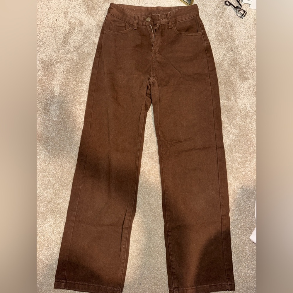 SHEIN Chocolate Brown Jeans